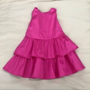 NWT J. Crew Factory Toddler Girl's Bright Pink Tiered Dress Size 3T